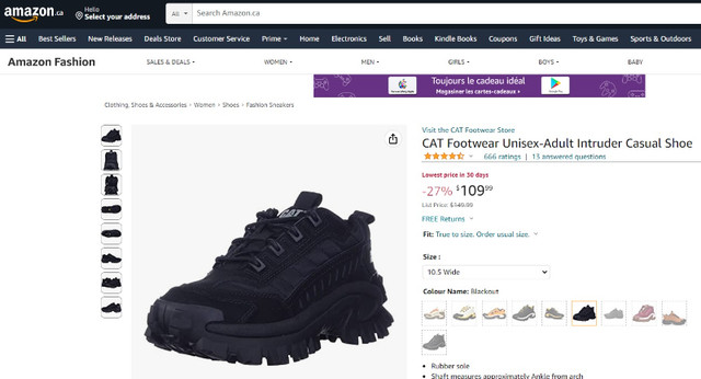 CAT Footwear Adult Intruder Casual Shoe Sz 11 - photo 3
