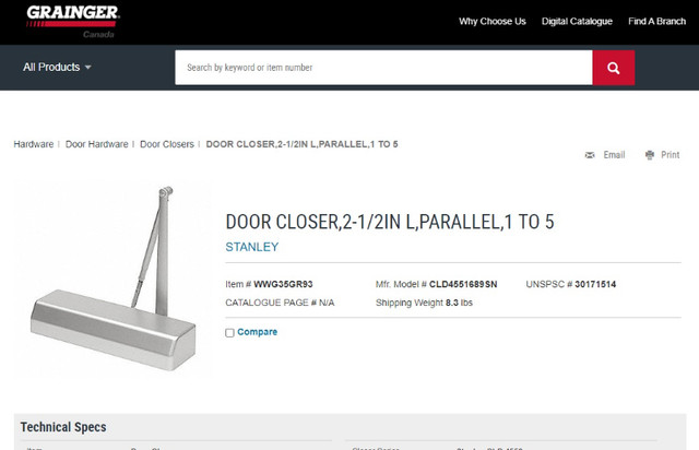 Heavy Duty Hydraulic Stanley Door Closer - photo 5