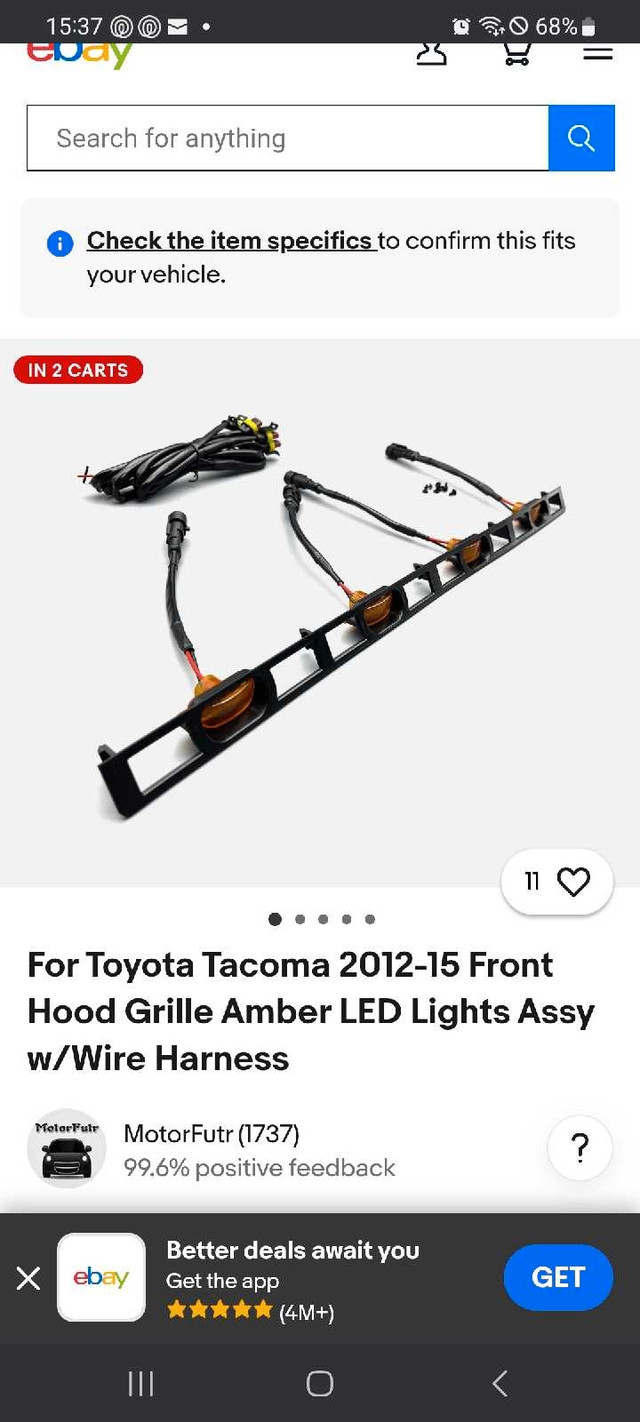 Toyota Tacoma Front Grill LED Lights - photo 3