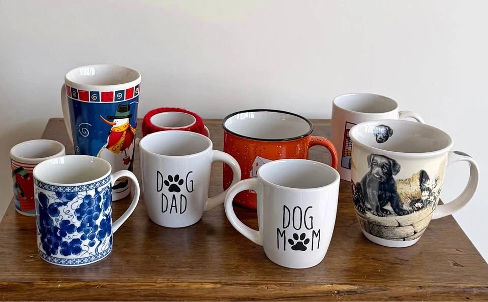 Assorted Ceramic Coffee Mugs (9)