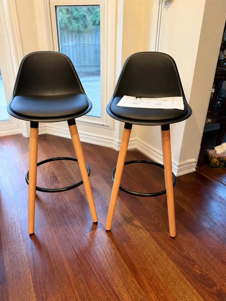 Modern Bar Stools – Set of 2 (Like New) - photo 3