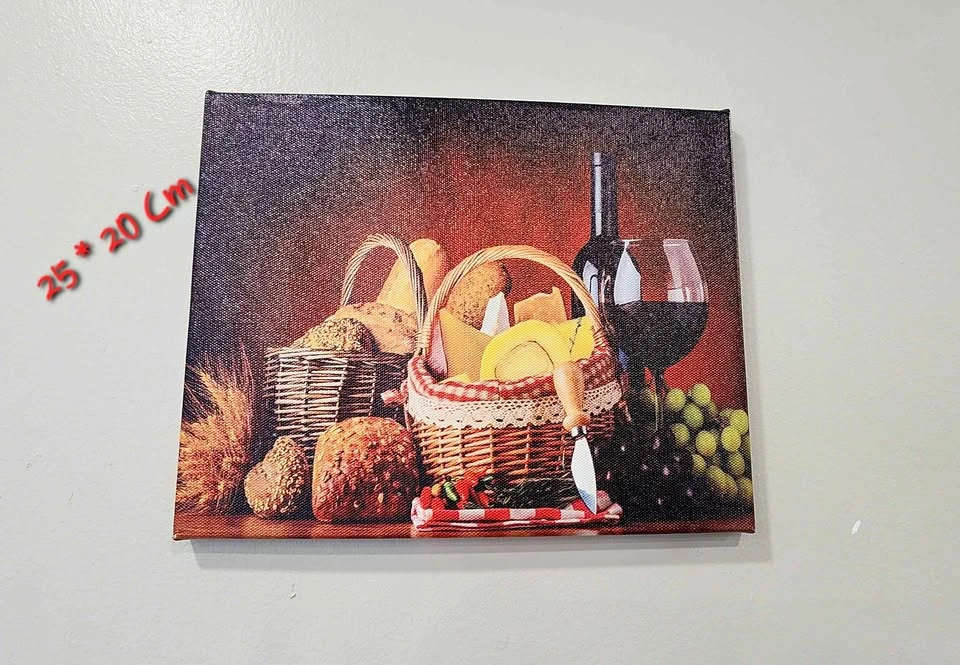 Wall Art Canvas – Kitchen/Wine Theme (25 x 20 cm)