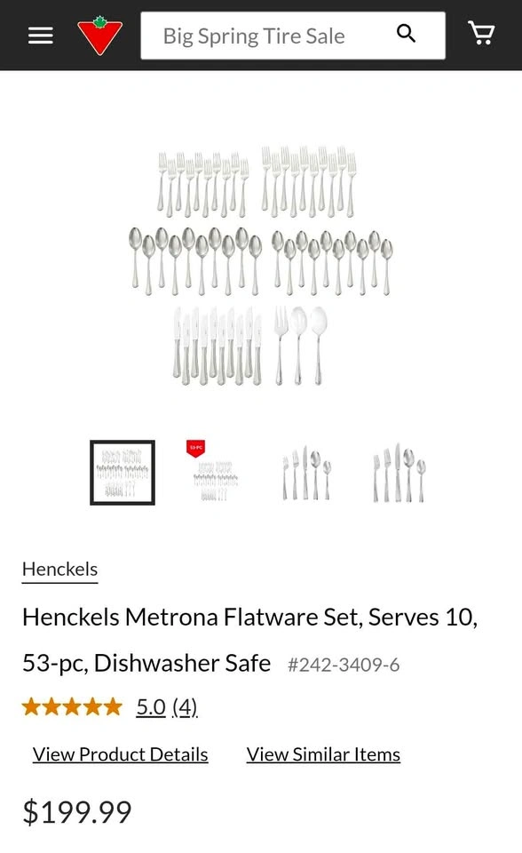 Henckels Metrona Flatware Set – 53 Pieces, Serves 10 - photo 2
