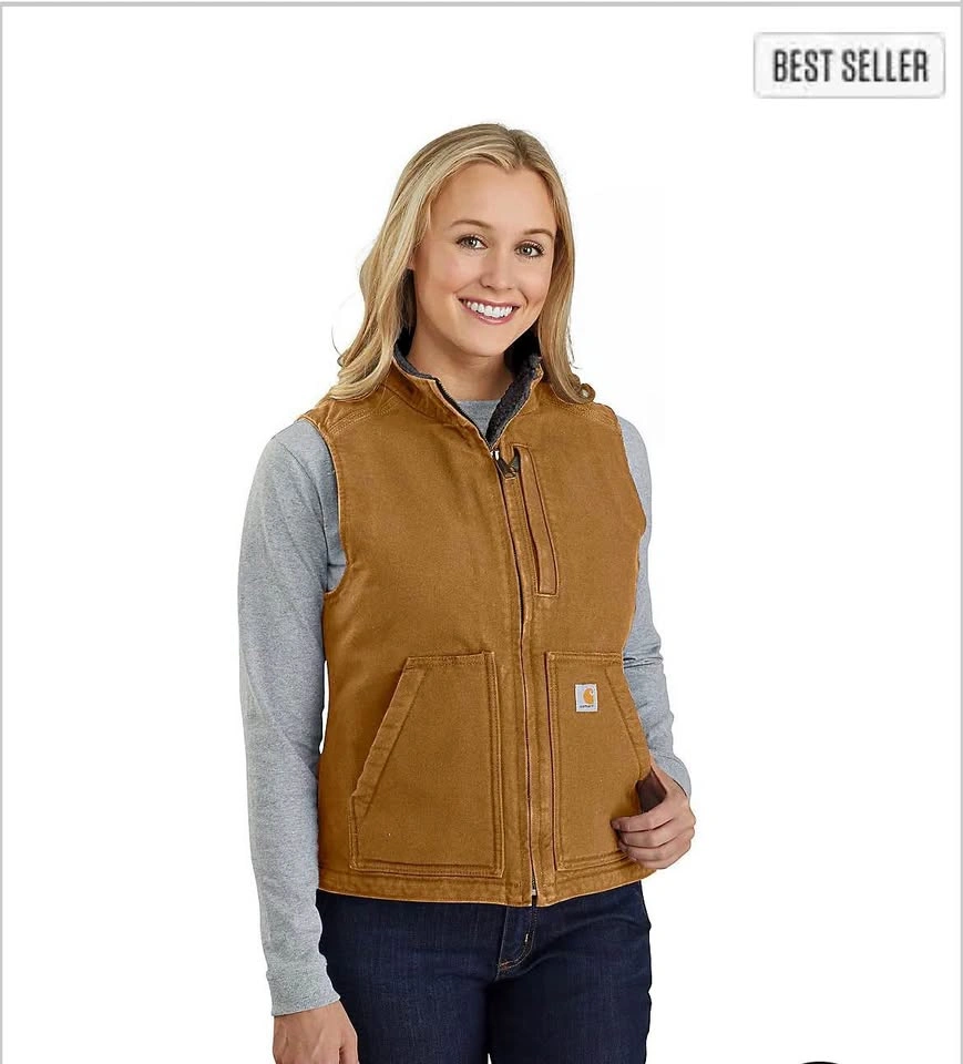 WOMEN'S WASHED DUCK MOCK NECK VEST SZ XS (0-2)