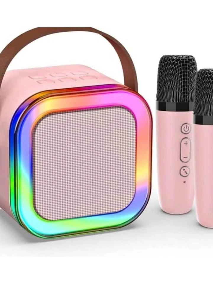 Hot Deal! Karaoke Machine NEW – 2 Mics + LED Lights – Limited St