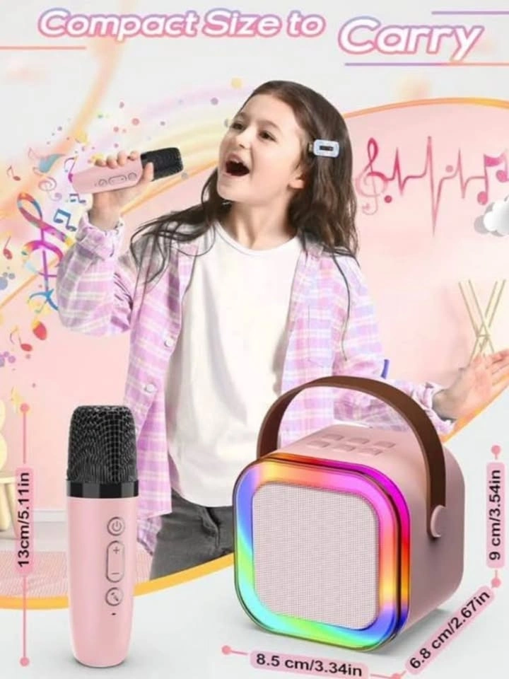 Hot Deal! Karaoke Machine NEW – 2 Mics + LED Lights – Limited St - photo 2