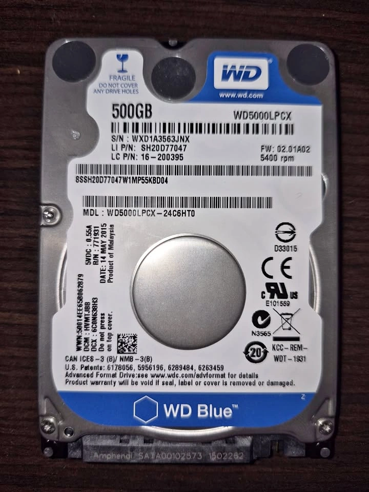 Western Digital Blue 500GB Laptop HDD