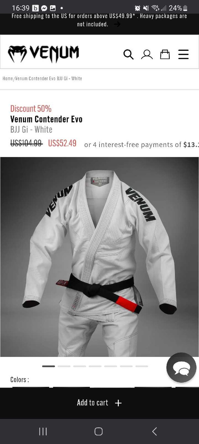 Venum Contender Evo BJJ Gi