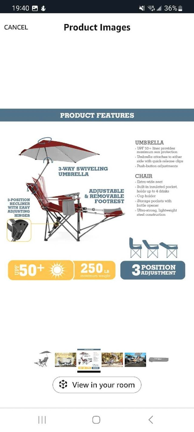 Sport Brella Recliner Chair - photo 5