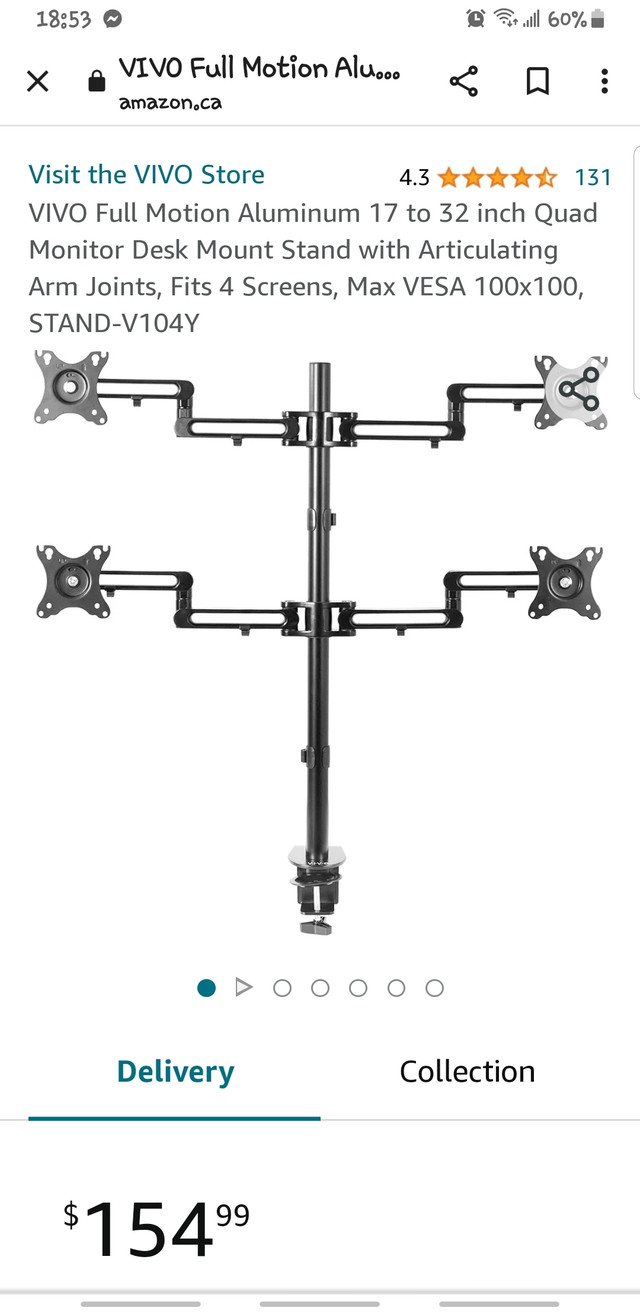 Quad Monitor Desk Mount Stand - photo 2