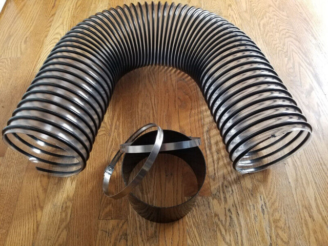6INCH X 3FT RUBBER TUBE WITH CLAMPS AND METAL RING