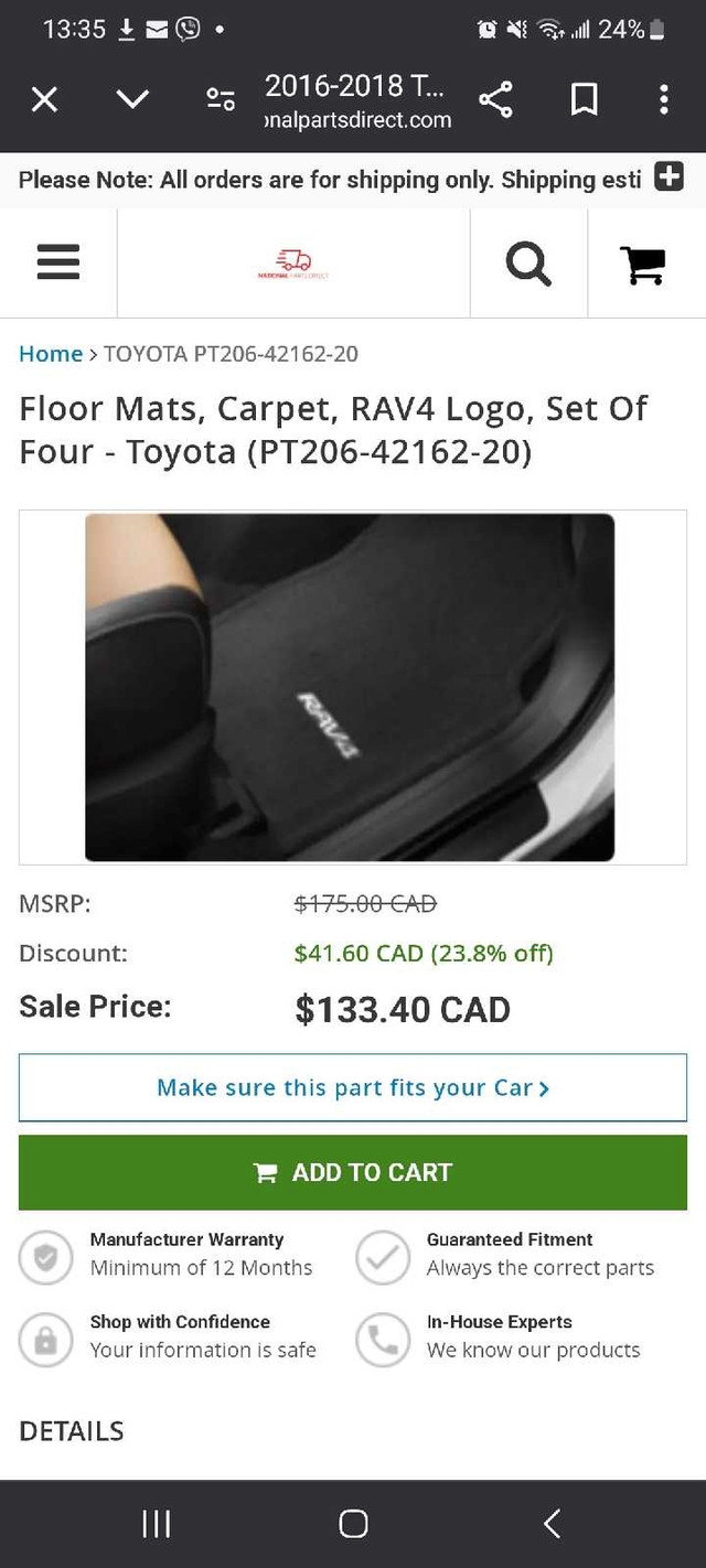 RAV 4 Floor Mats OEM - photo 3