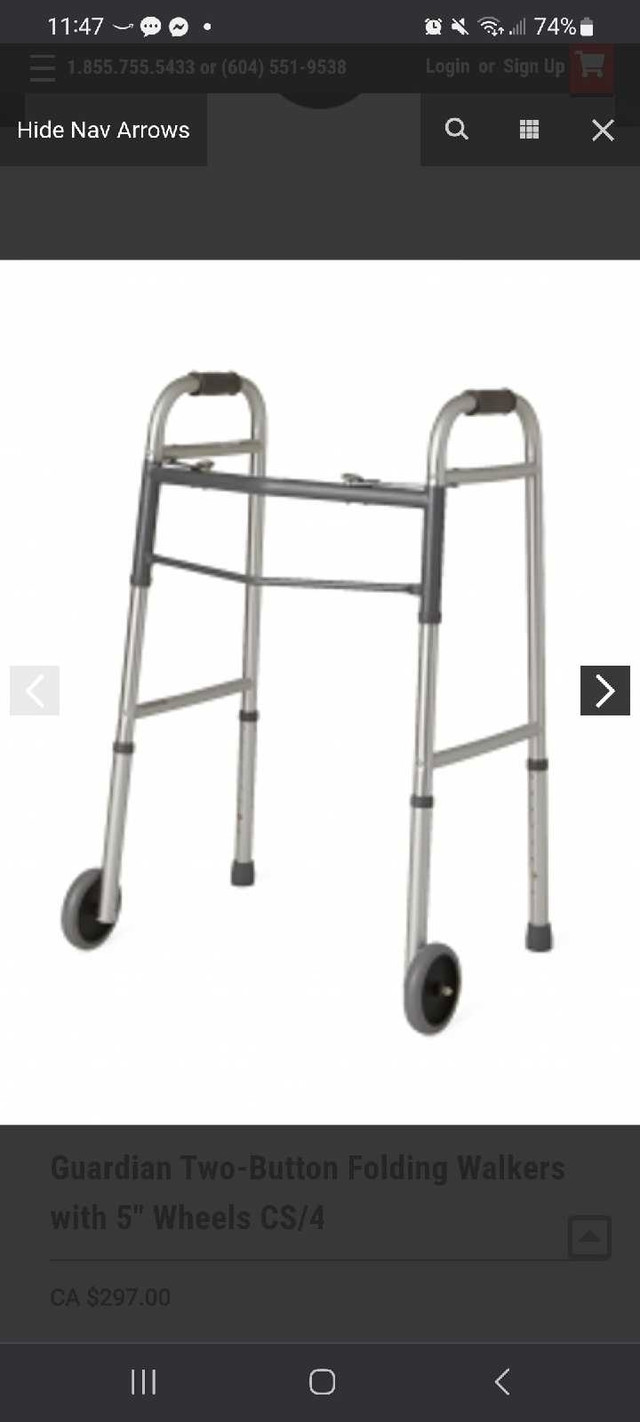 Guardian Folding Walker with Wheel model MDS86410W54 - photo 4