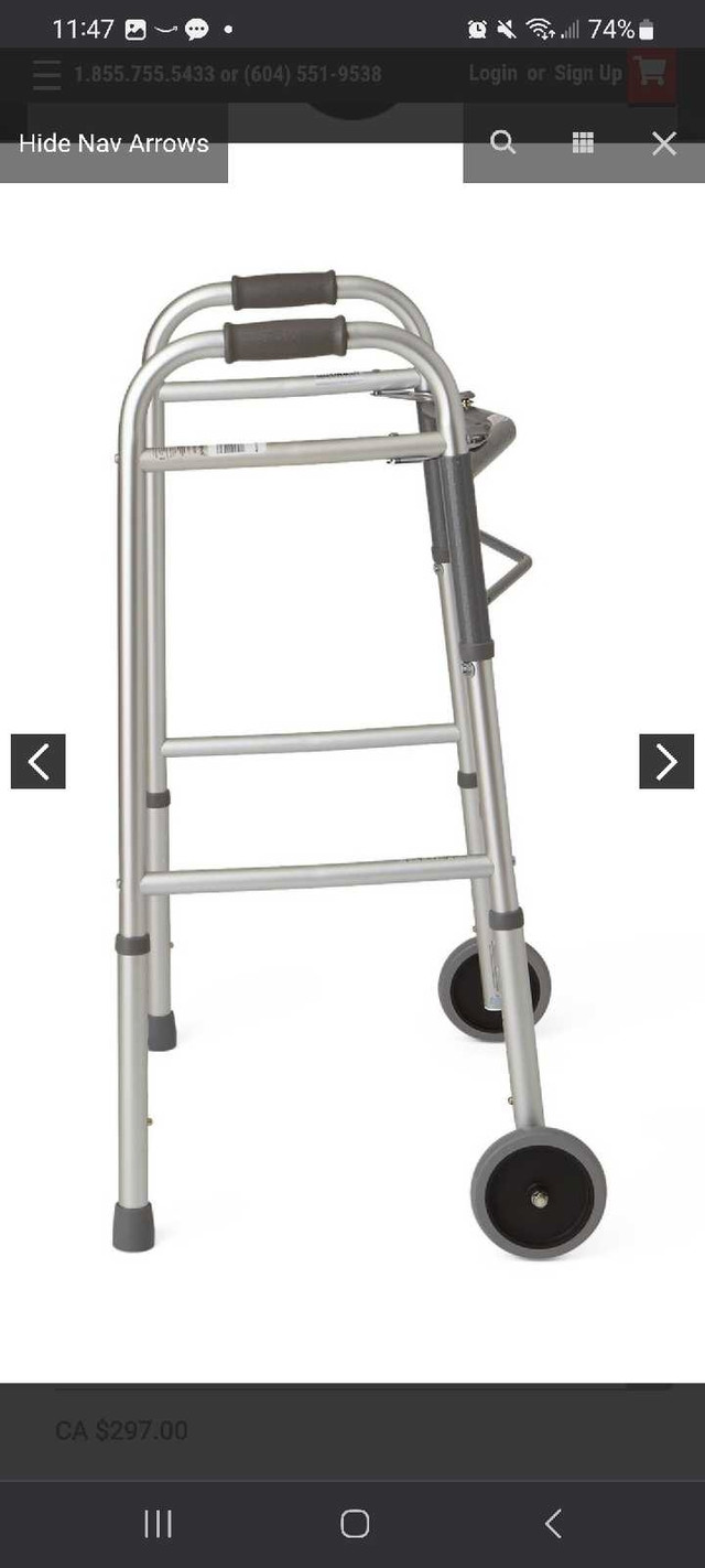 Guardian Folding Walker with Wheel model MDS86410W54 - photo 5