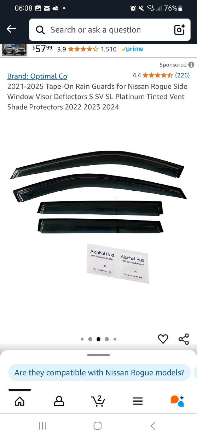 Nissan Rogue 2021 up Window Deflectors - photo 4