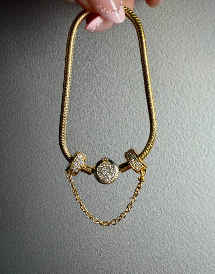 PANDORA gold safety chain - photo 2