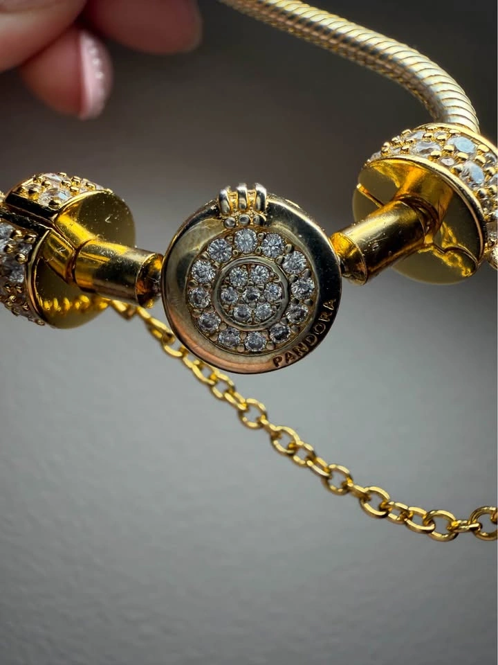 PANDORA gold safety chain - photo 3