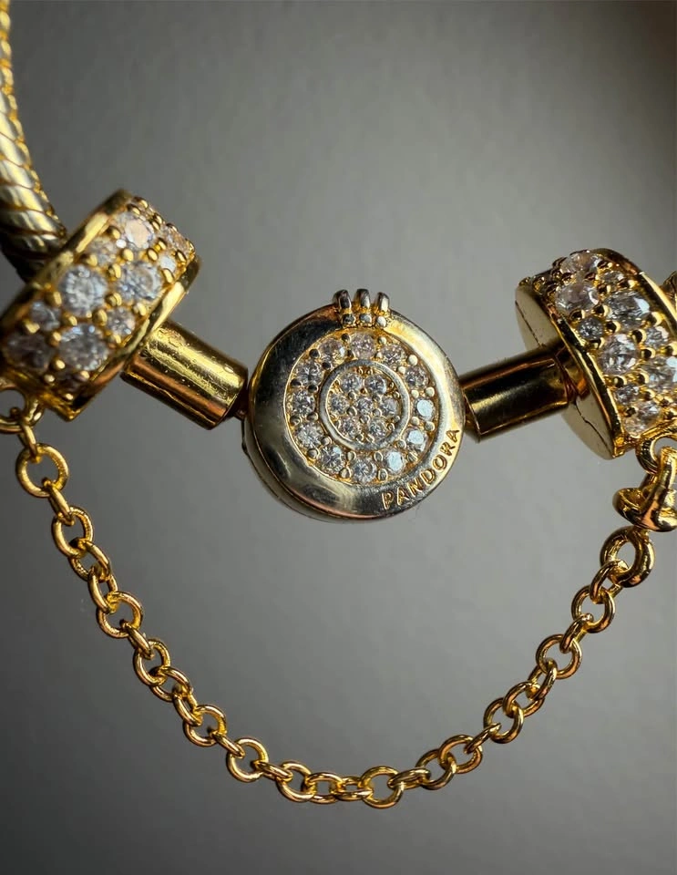 PANDORA gold safety chain - photo 5