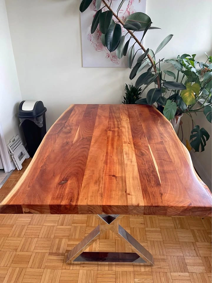 Solid Live Edge Wooden Dining Table