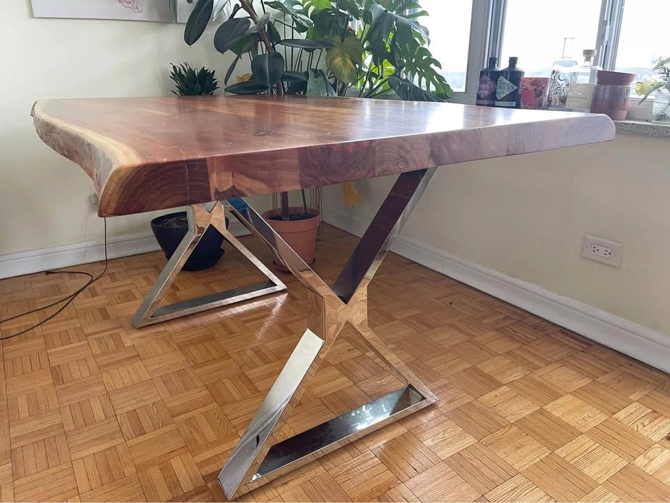 Solid Live Edge Wooden Dining Table - photo 3