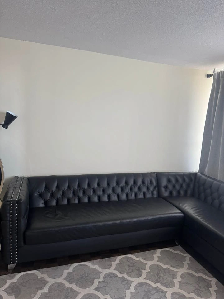 Black Leather 7 Seater Sectional - Custom Made by PURBA FURNITUR - photo 2