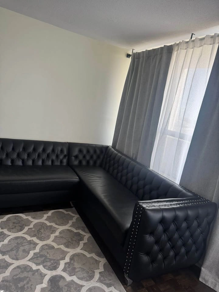 Black Leather 7 Seater Sectional - Custom Made by PURBA FURNITUR - photo 3