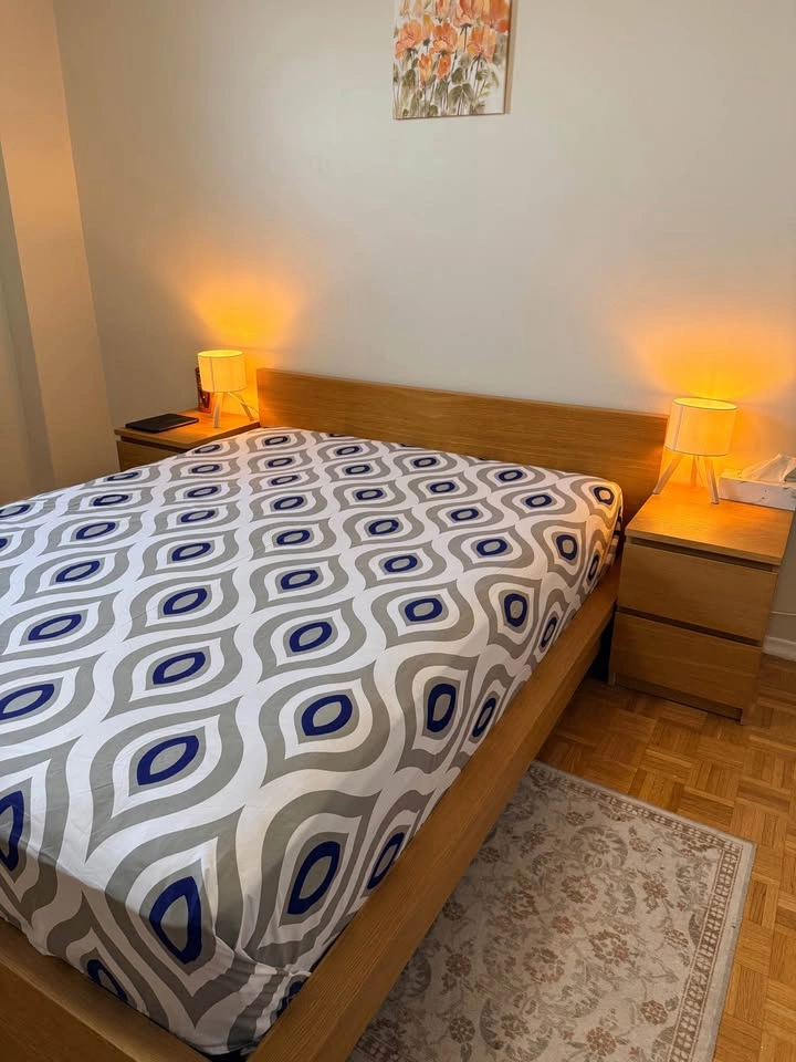 Solid Wood Bed Frame & Side Tables Set - photo 2