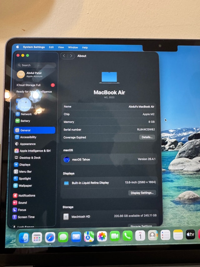 2022 M2 MacBook Air 89% Battery - photo 3