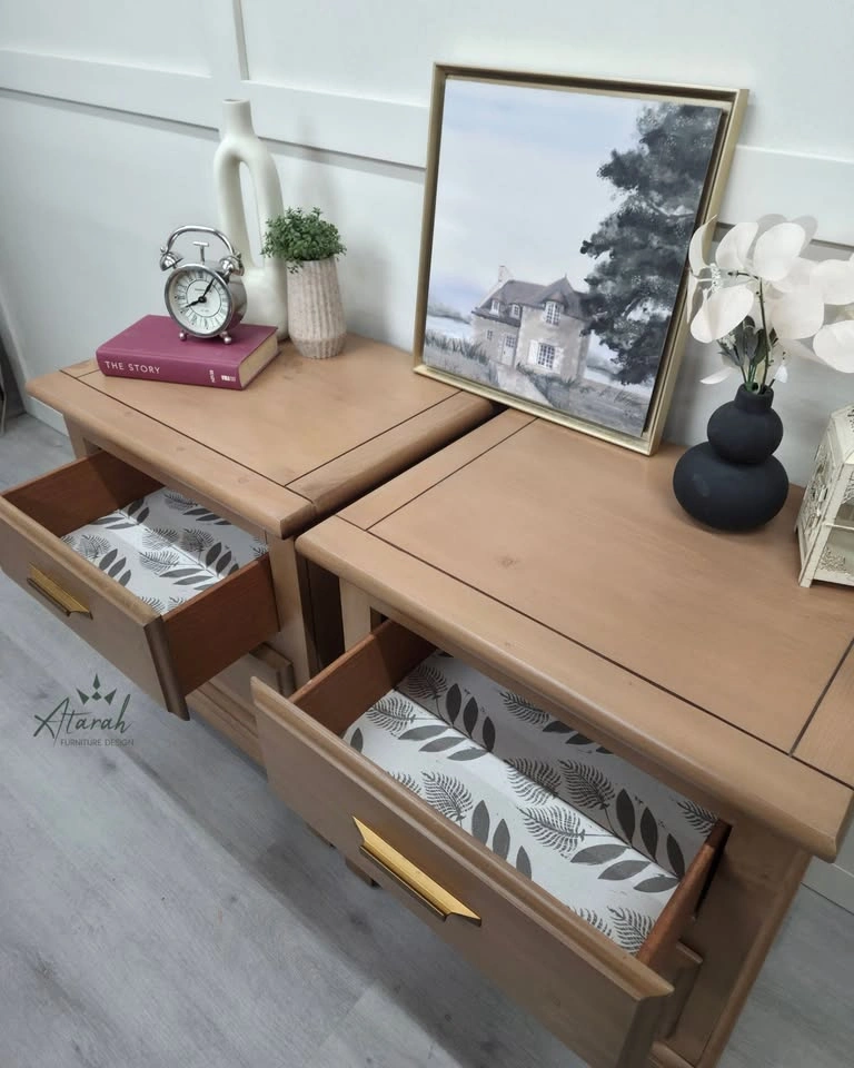 Warm Wood Nightstands – Timeless, Professionally Refinished Pair - photo 3