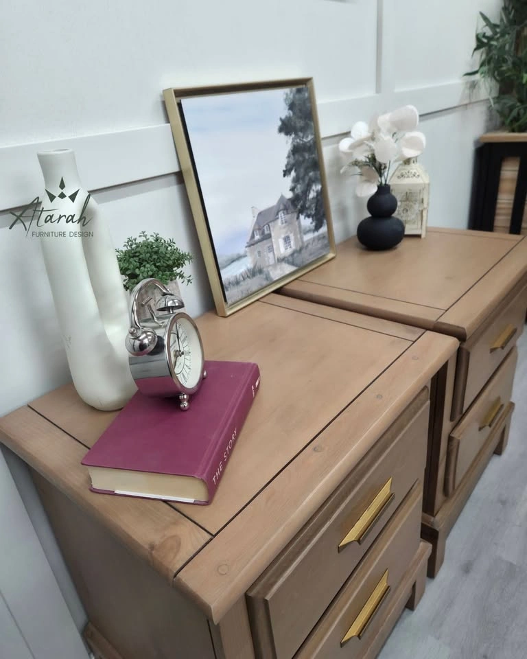 Warm Wood Nightstands – Timeless, Professionally Refinished Pair - photo 4