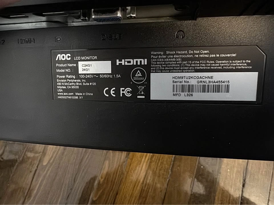 144Hz AOC C24G1 Curved Gaming Monitor - photo 4