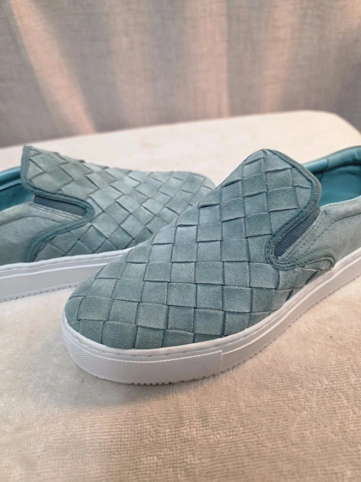 Womens Calla Woven Slip On Green B Suede Flat Sneaker Sz 7.5 M - photo 2