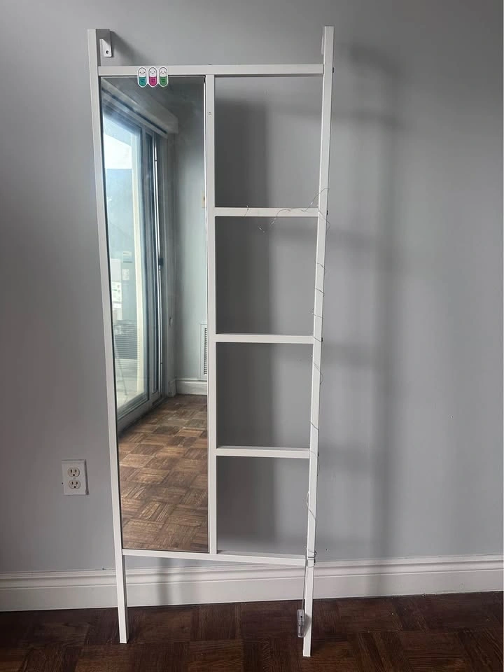 Leaning Mirror with Ladder