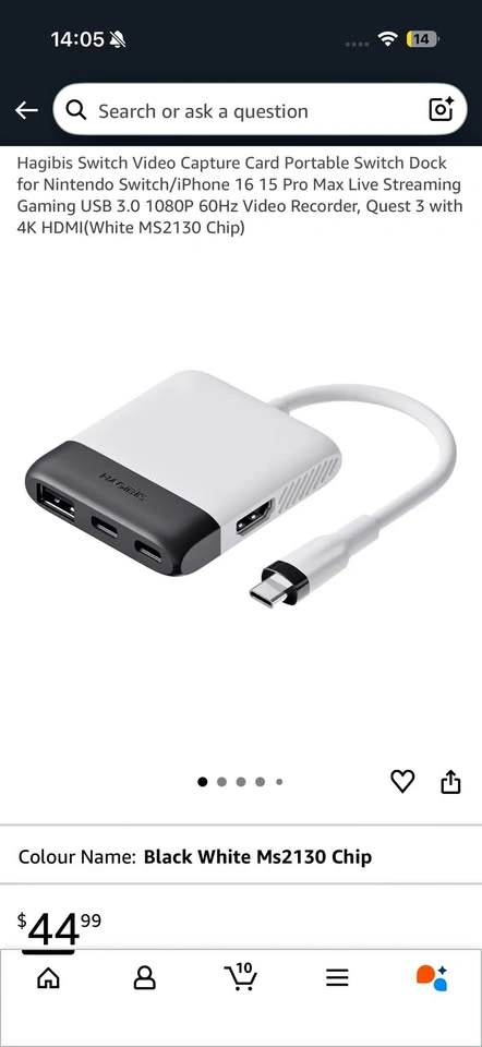 Switch Video Capture Card Portable Switch Dock