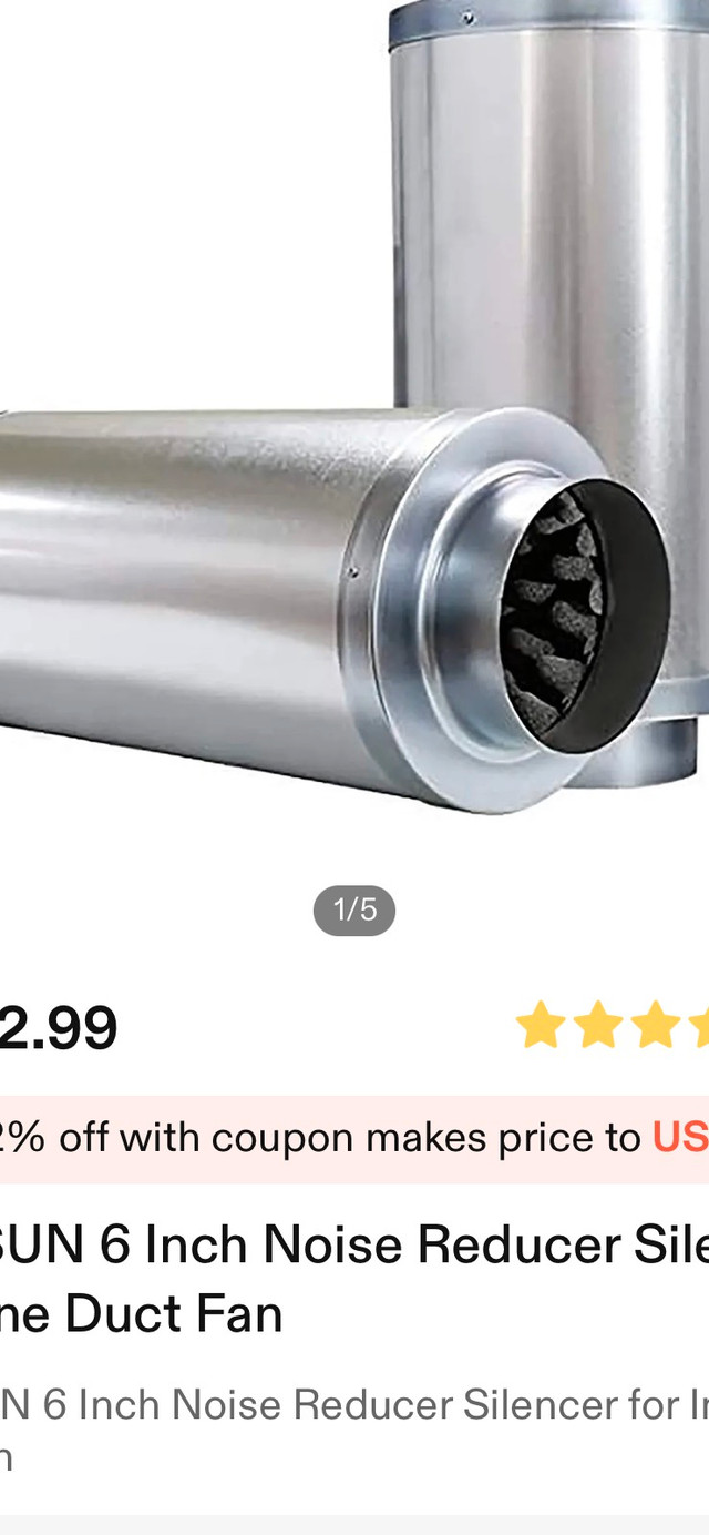 6"NOISE REDUCER FOR INLINE DUCT FAN VIVOSUN - photo 5