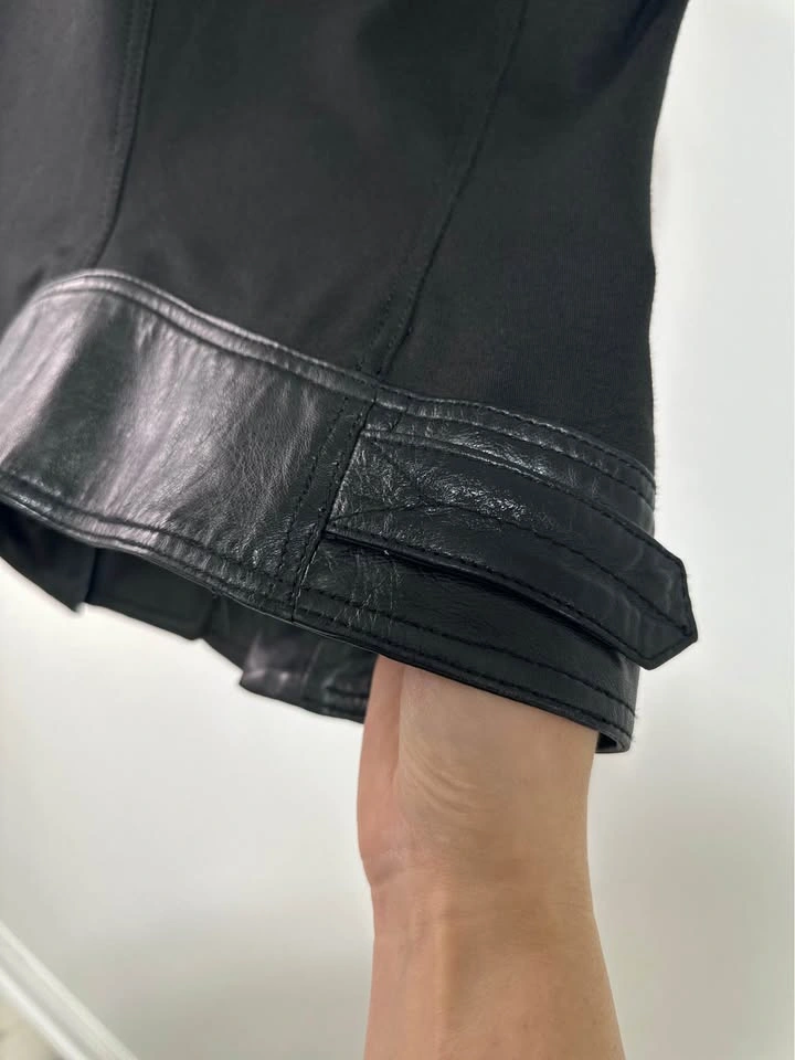 Black Leather Women Vest Size M - photo 4