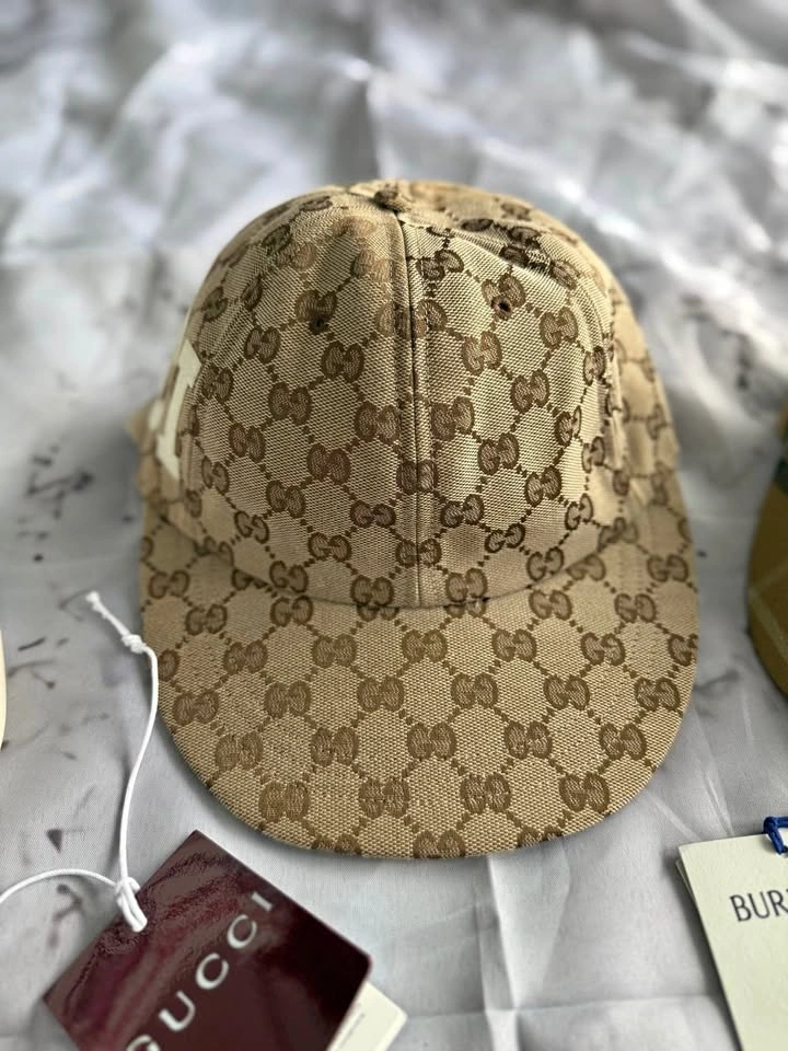 Men's Authentic Gucci GG Baseball Cotton Soft Base - Size Medium