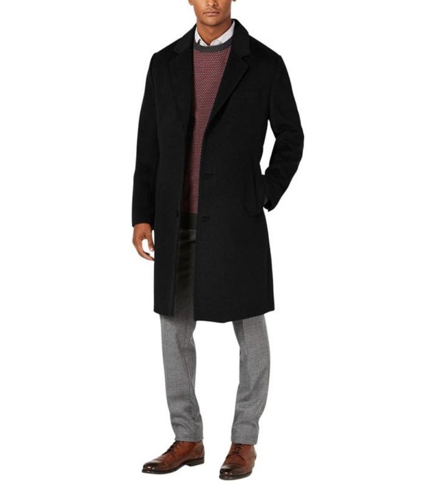 London Fog Signature Men Wool Overcoat - Medium