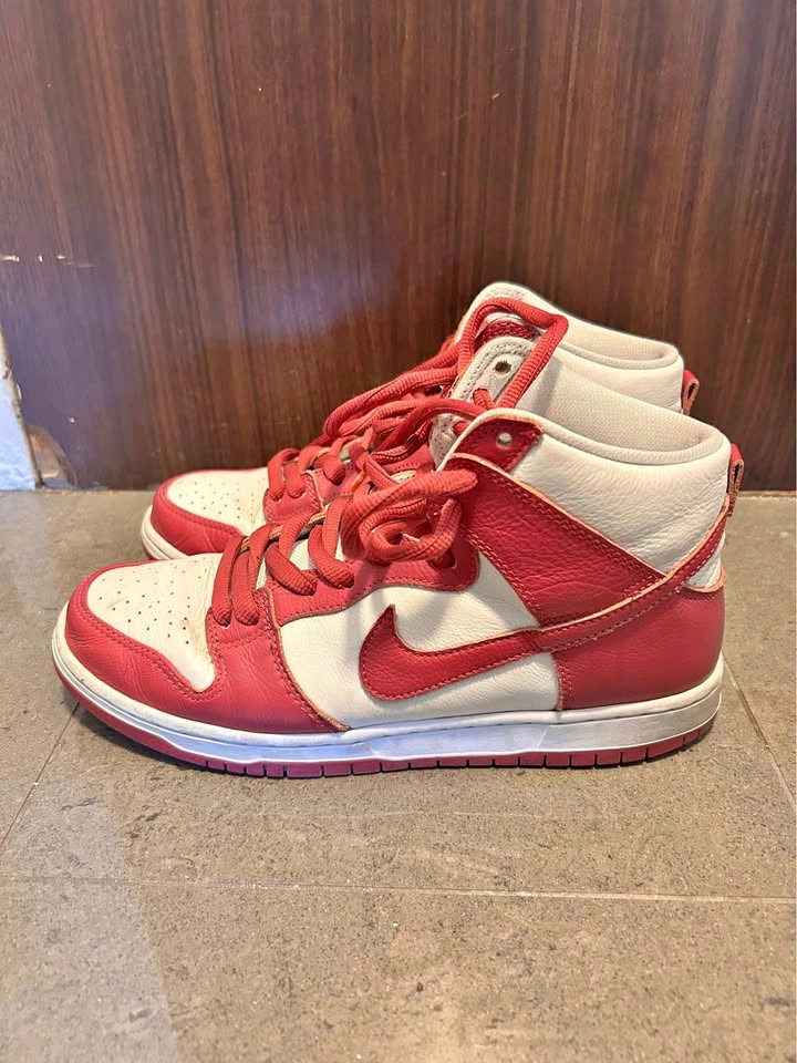 Nike Dunk High Red White Size 9.5 – Used (No Box)