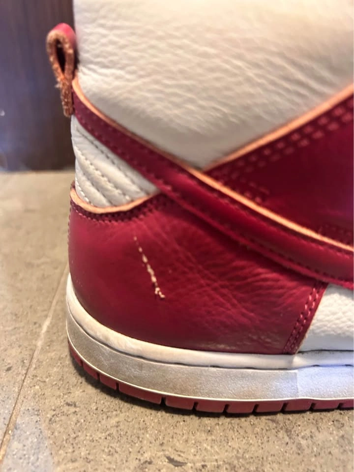 Nike Dunk High Red White Size 9.5 – Used (No Box) - photo 4