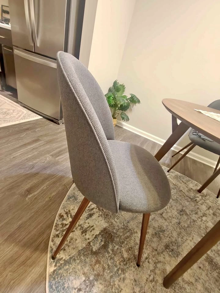 Elegant Solid Back Side Chairs - Set of 4