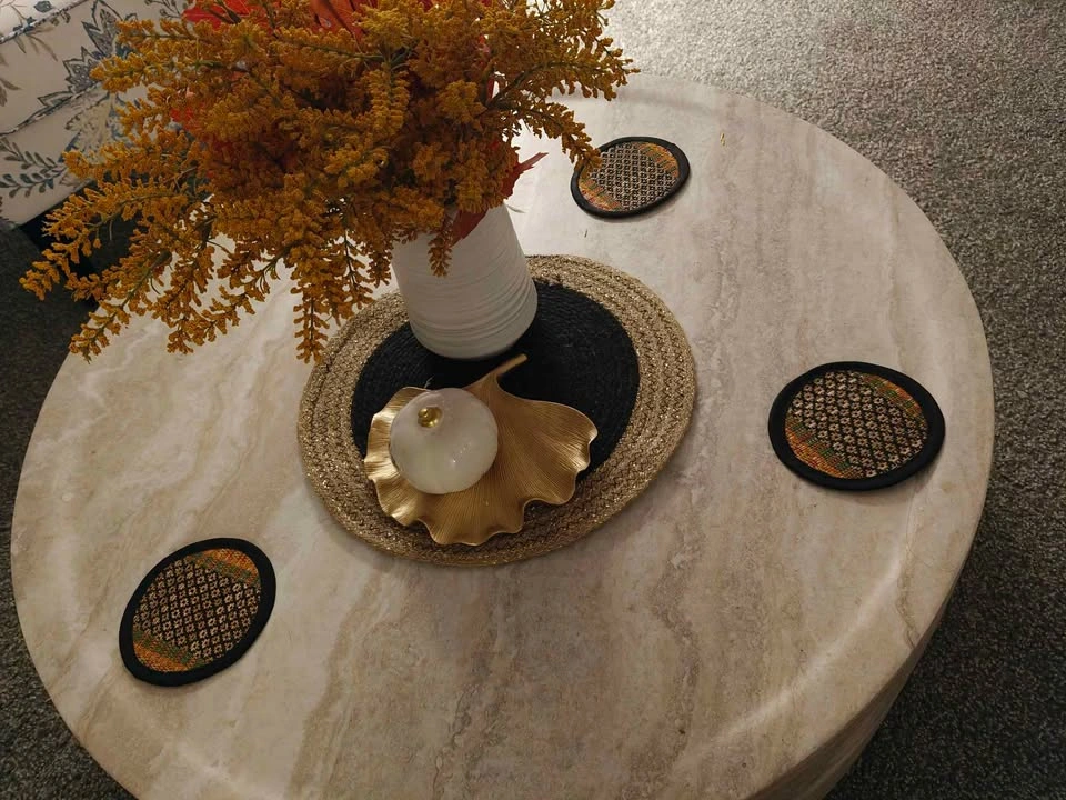 Elegant Modern 35.4" Marble Round Coffee Table - No Assembly - photo 3