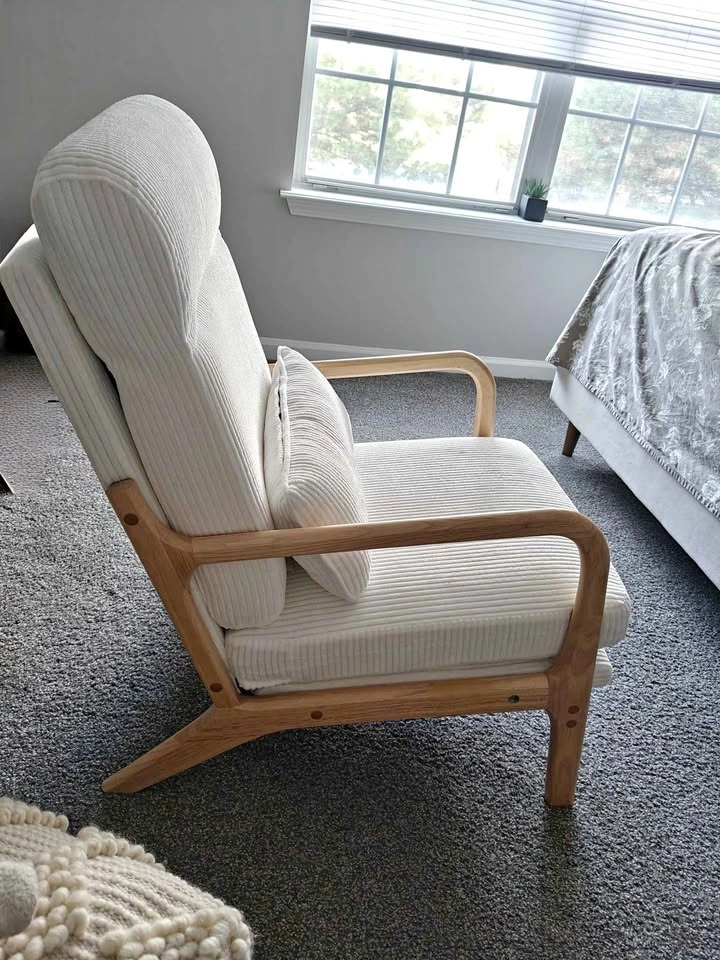 Elegant Solid Wood Accent Armchair - 25.6" Wide