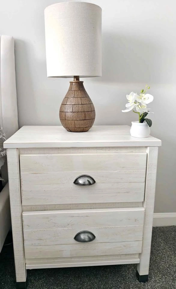 Altamirano Solid Wood Nightstand - White