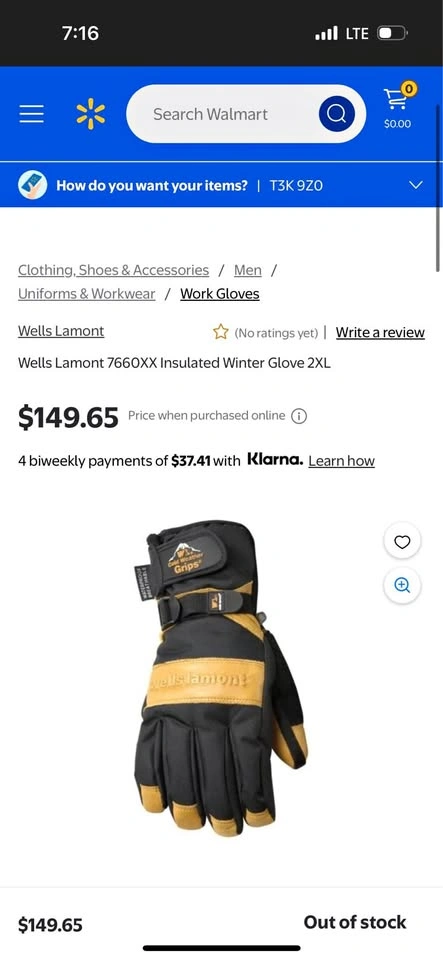 Wells Lamont 7660XX Insulated Winter Glove