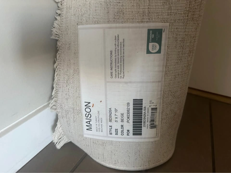 5' x 7' 10" Beige Area Rug - photo 3