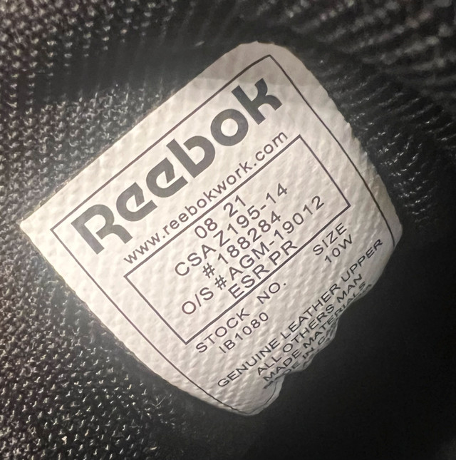 Reebok steel toe shoes size 11 - photo 4