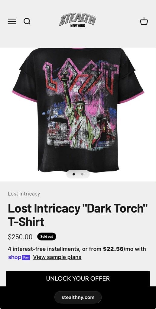 LOST INTRICACY Dark Torch Shirt - Size L