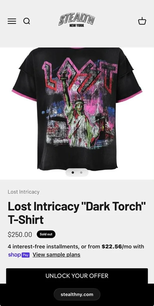LOST INTRICACY Dark Torch Shirt - Size L