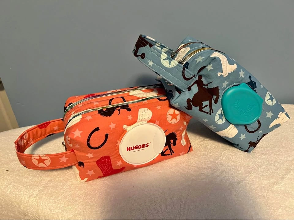 Rodeo anyone? Double zipper wipe bag